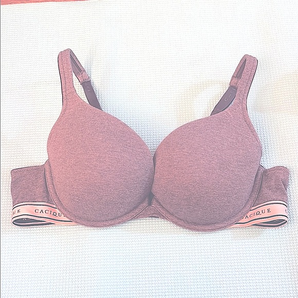 Cacique Other - Cacique Brown Full-Coverage Bra with Molded Cups